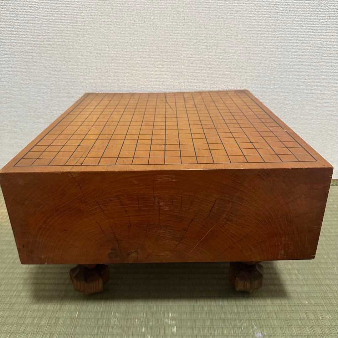 【最高級】　本榧 一枚板 足付囲碁盤　4.8寸　黄金色・年輪密・油分豊富