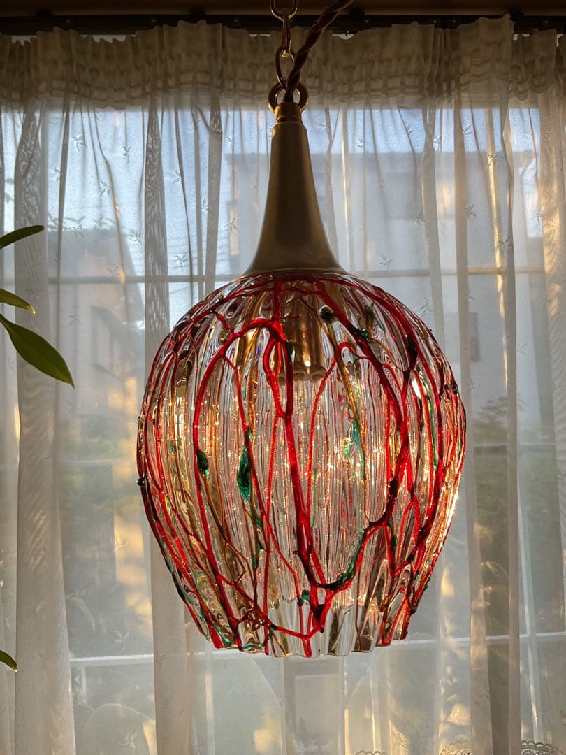 ヴィンテージ！美しい線状模様「ペンダントランプ」