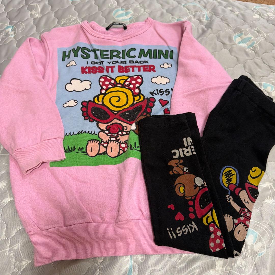 ヒスミニ　リボンミニーちゃん　くま　　レギンス　スウェットセット