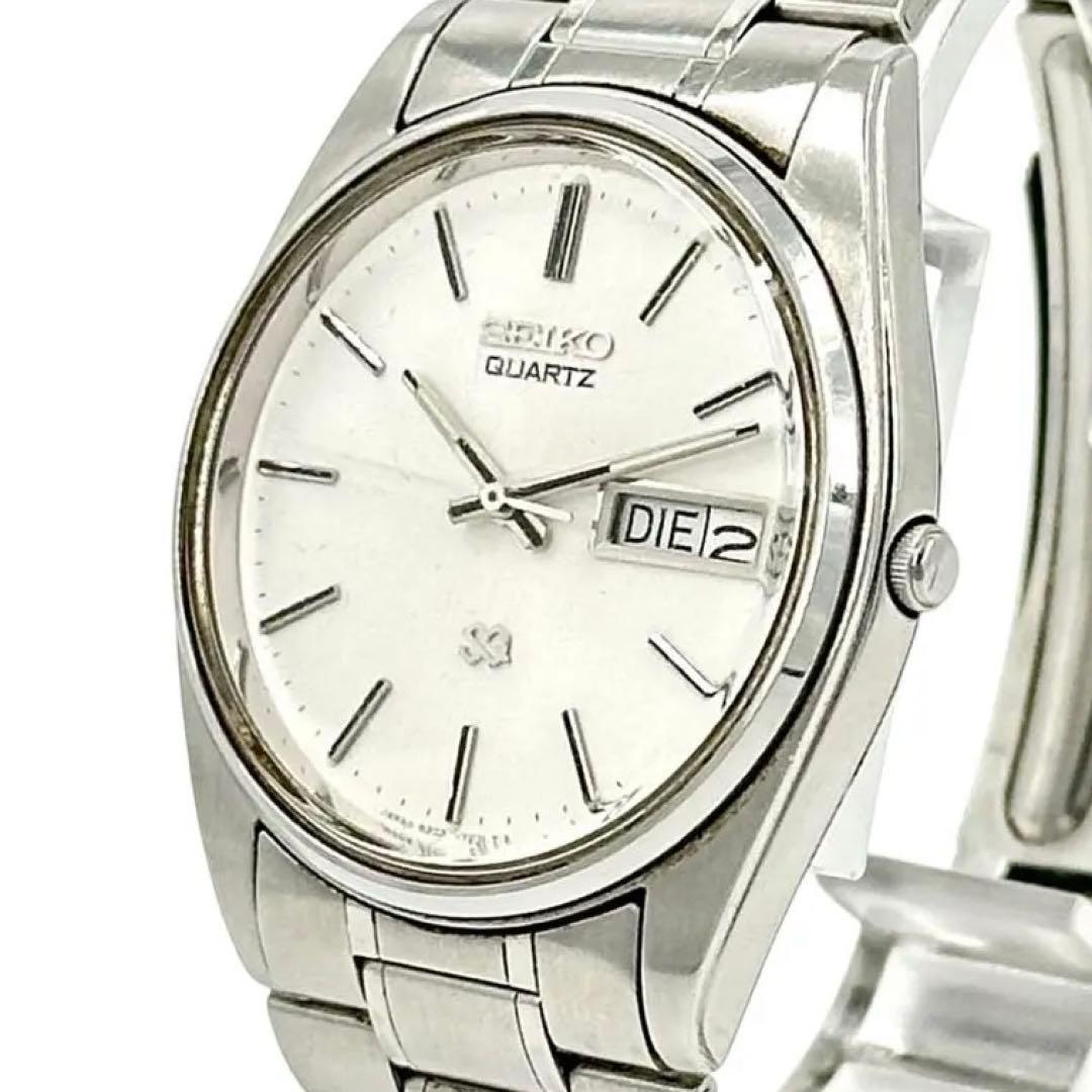 セイコー　腕時計　クオーツ　デイデイト　8223-7180 シルバー　メンズ