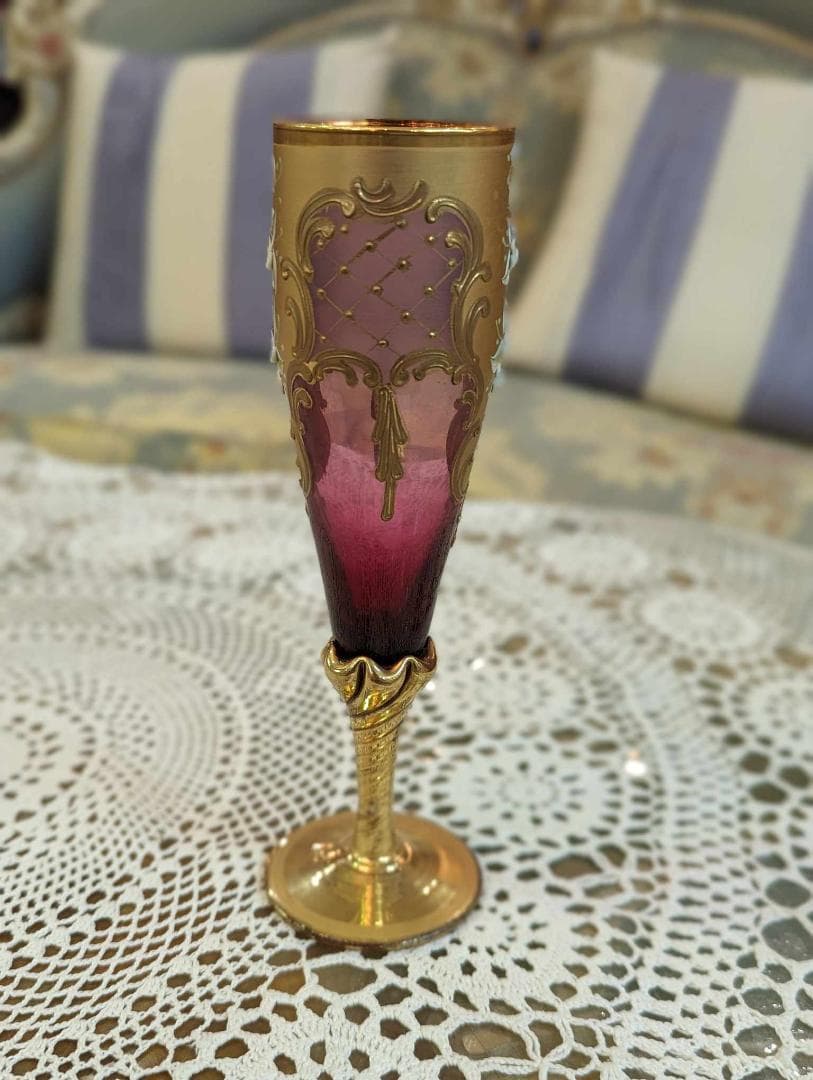 ベネチアングラス　水差し＆シャンパングラス　7Pセット