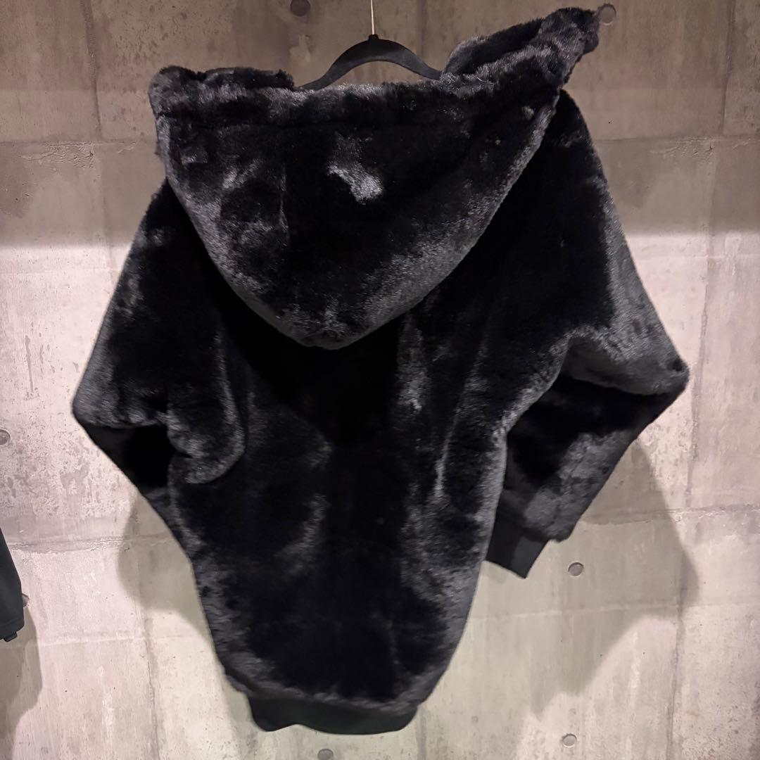 NO ID BLACK ファーフーディー　メンズ　ブラック