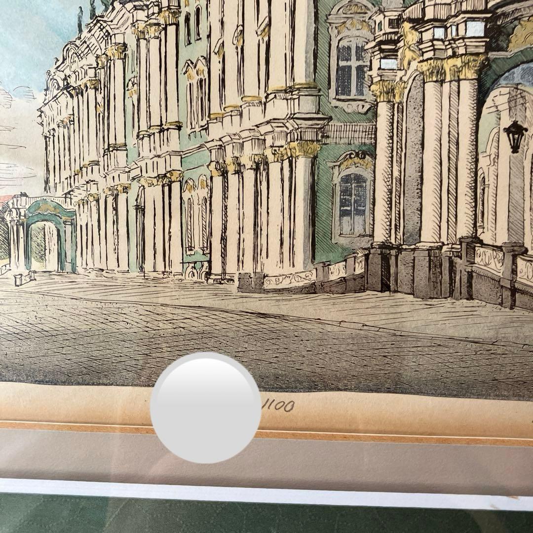 冬宮殿　版画手彩色Alexey Dmitrievich Reipolsky