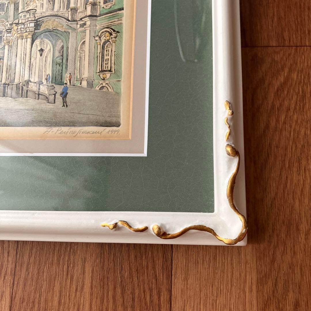 冬宮殿　版画手彩色Alexey Dmitrievich Reipolsky