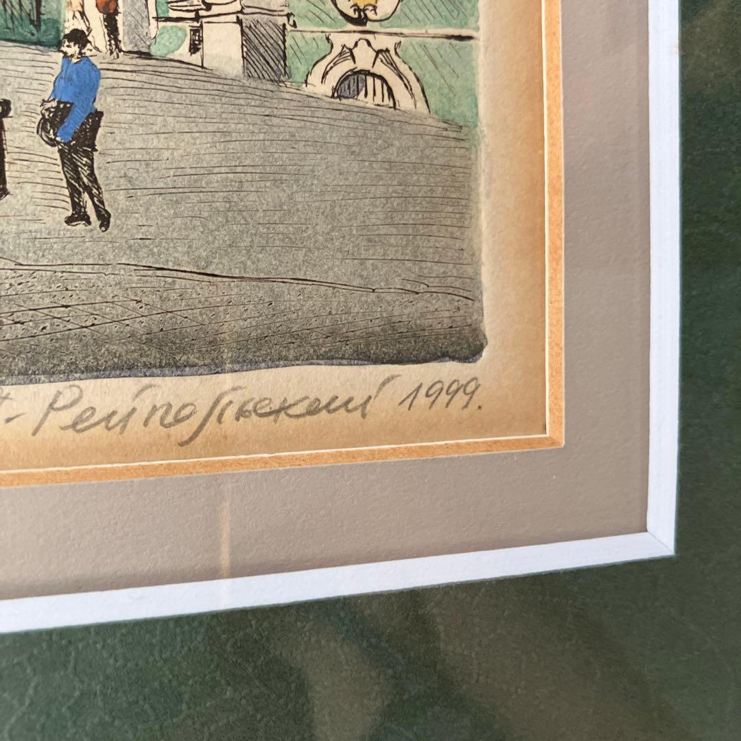 冬宮殿　版画手彩色Alexey Dmitrievich Reipolsky