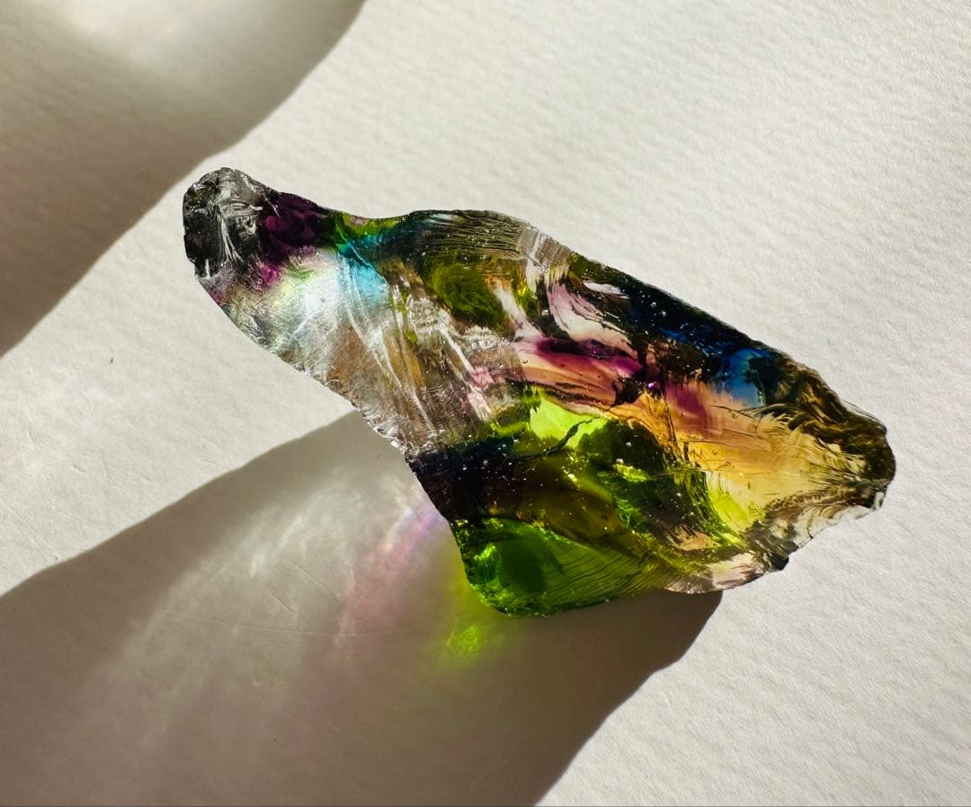 1点物レインボーアンダラクリスタル西ジャワ島マルチカラーヒーリング瞑想覚醒