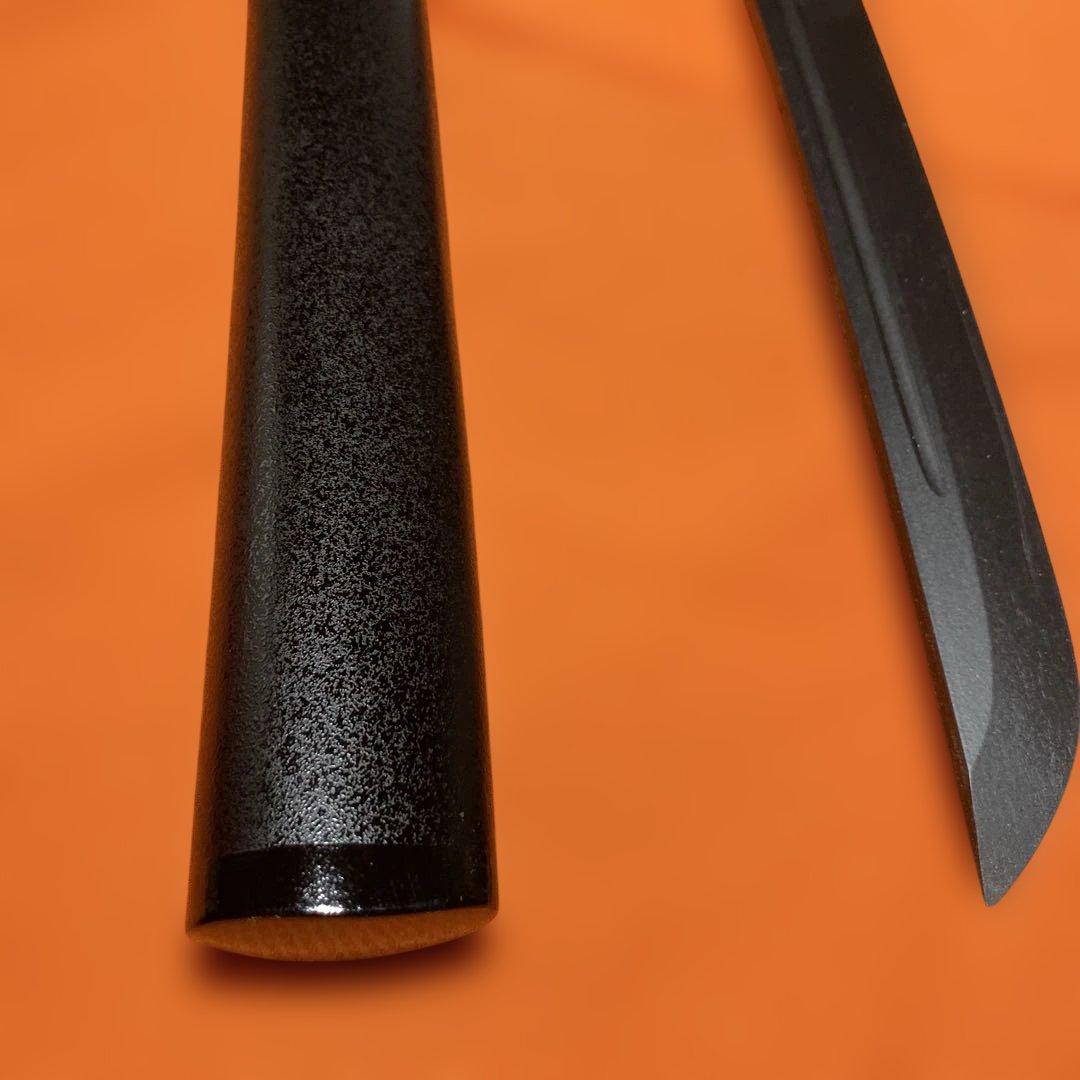 高級軽量模造刀 茶柄 海鼠透し金鍔 飾り栗形黒梨地鞘