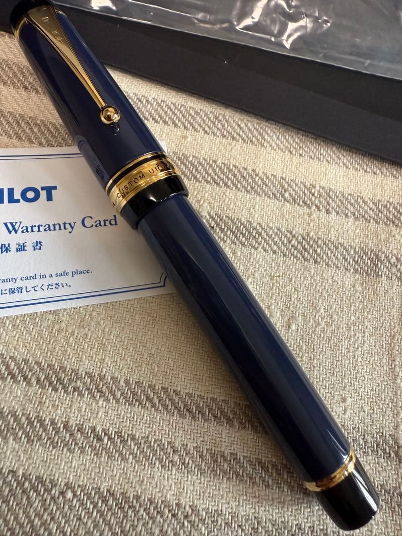 パイロット万年筆、漆、カスタム紺青、30サイズペン先 万年筆