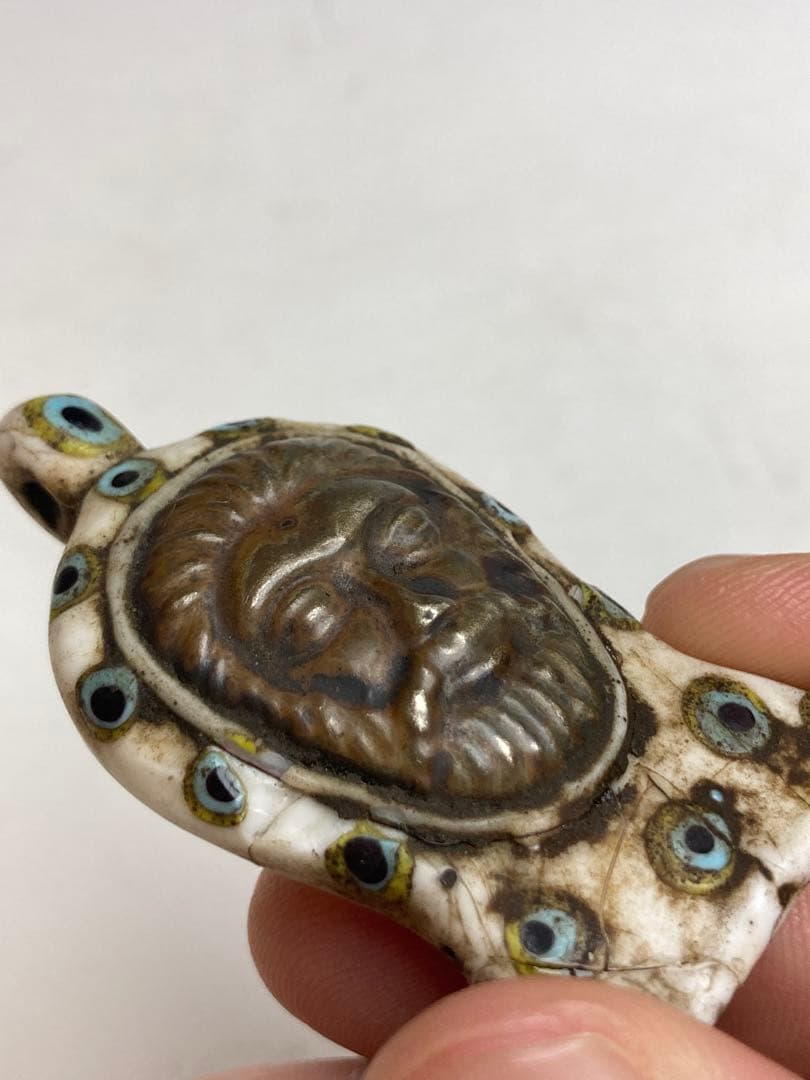 古代ローマンガラスペンダントトップ トンボ玉 アフガン出土