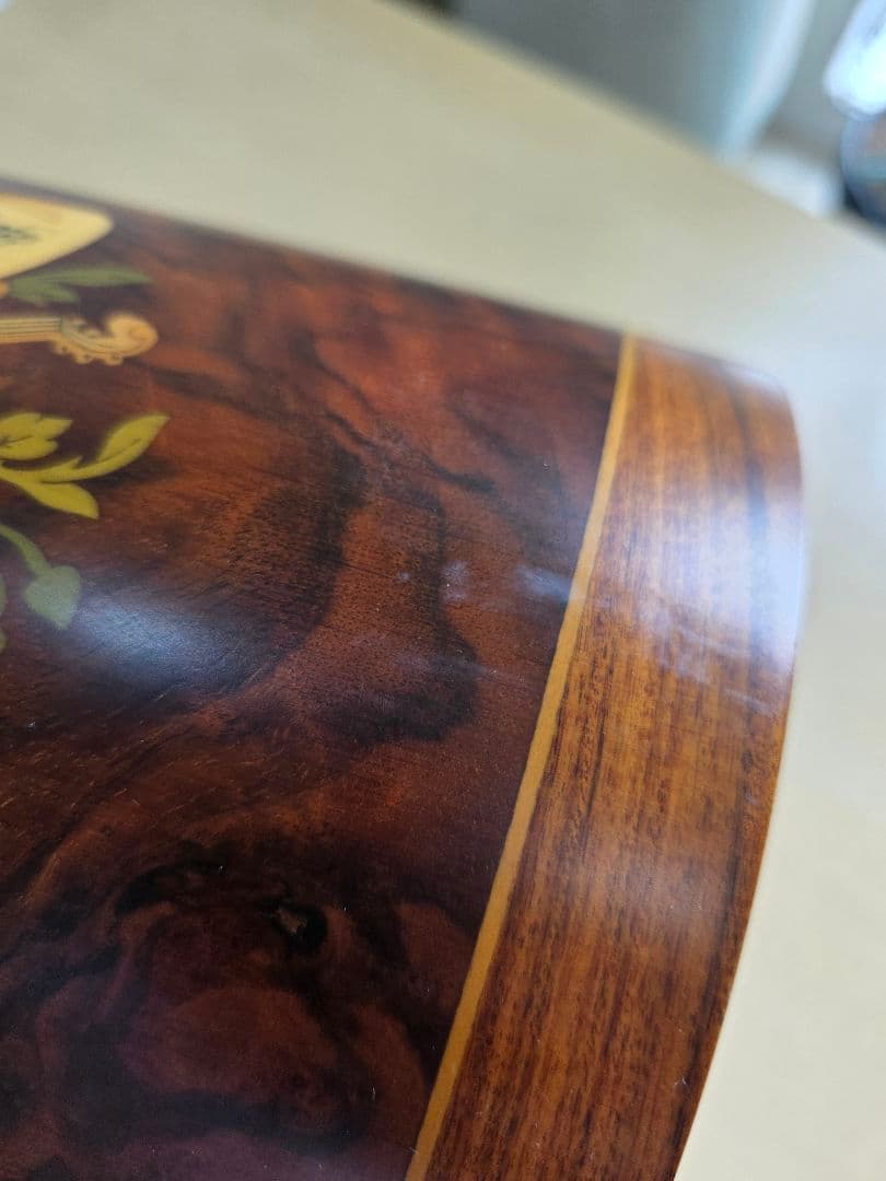 REUGE　ディスクオルゴール　ドーム型クルミ象嵌箱　17枚ディスク付