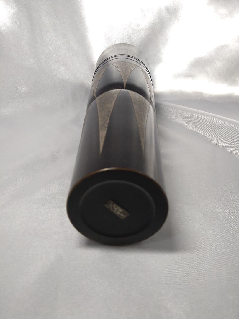 人間国宝 金森栄一 銅器 鋳造象嵌 花瓶 花器 花入