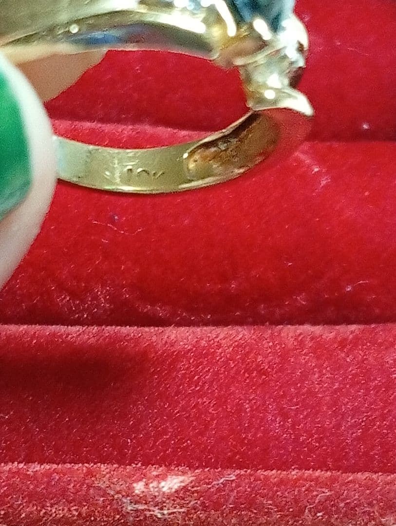 オニキス？ブラックダイヤ？トライアングルカット リング