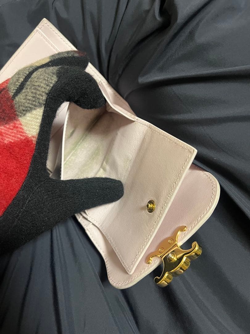 CELINE スモールフラップウォレット　トリオンフ　三つ折り財布