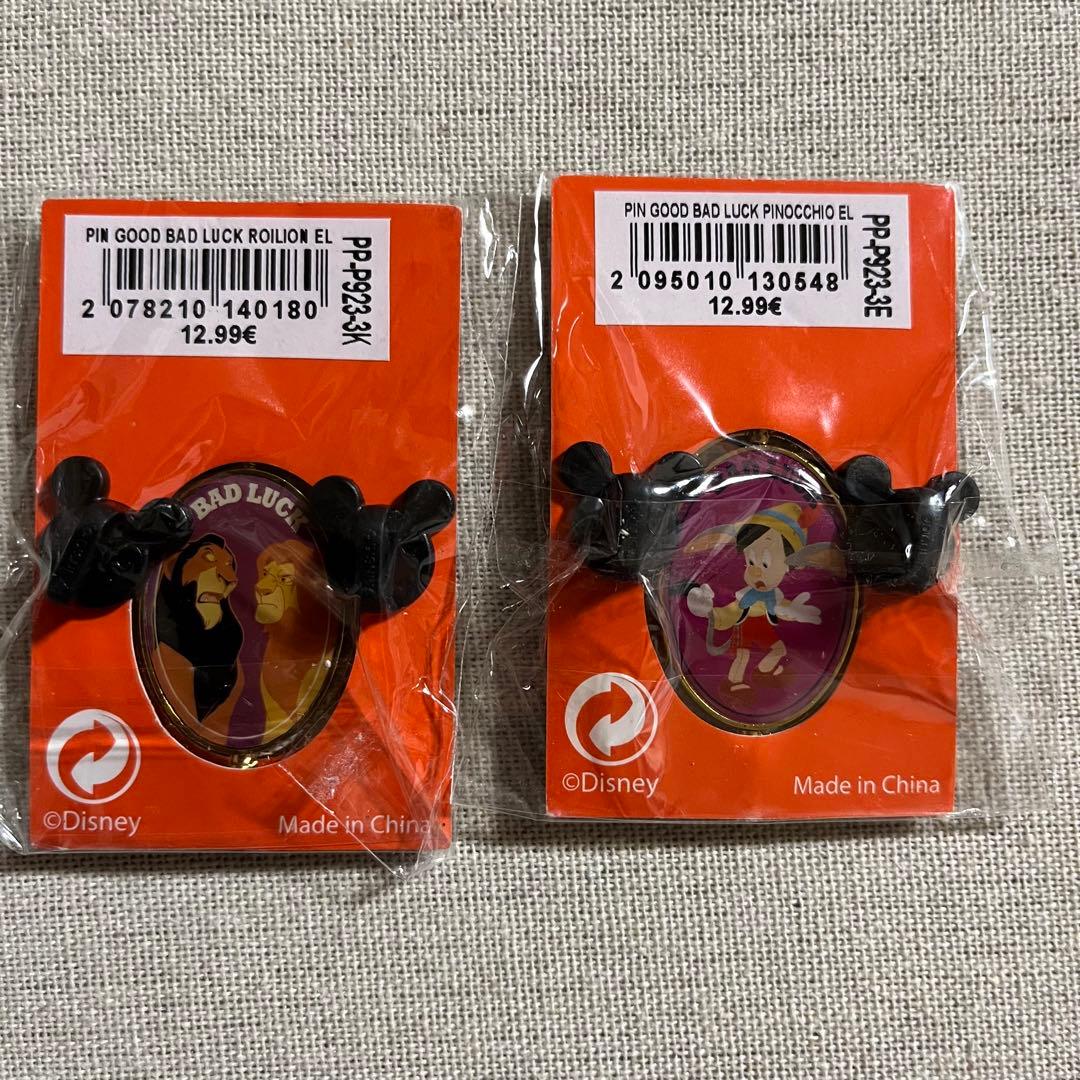 パリディズニー LE600 Good luck Bad luck ピンバッジ