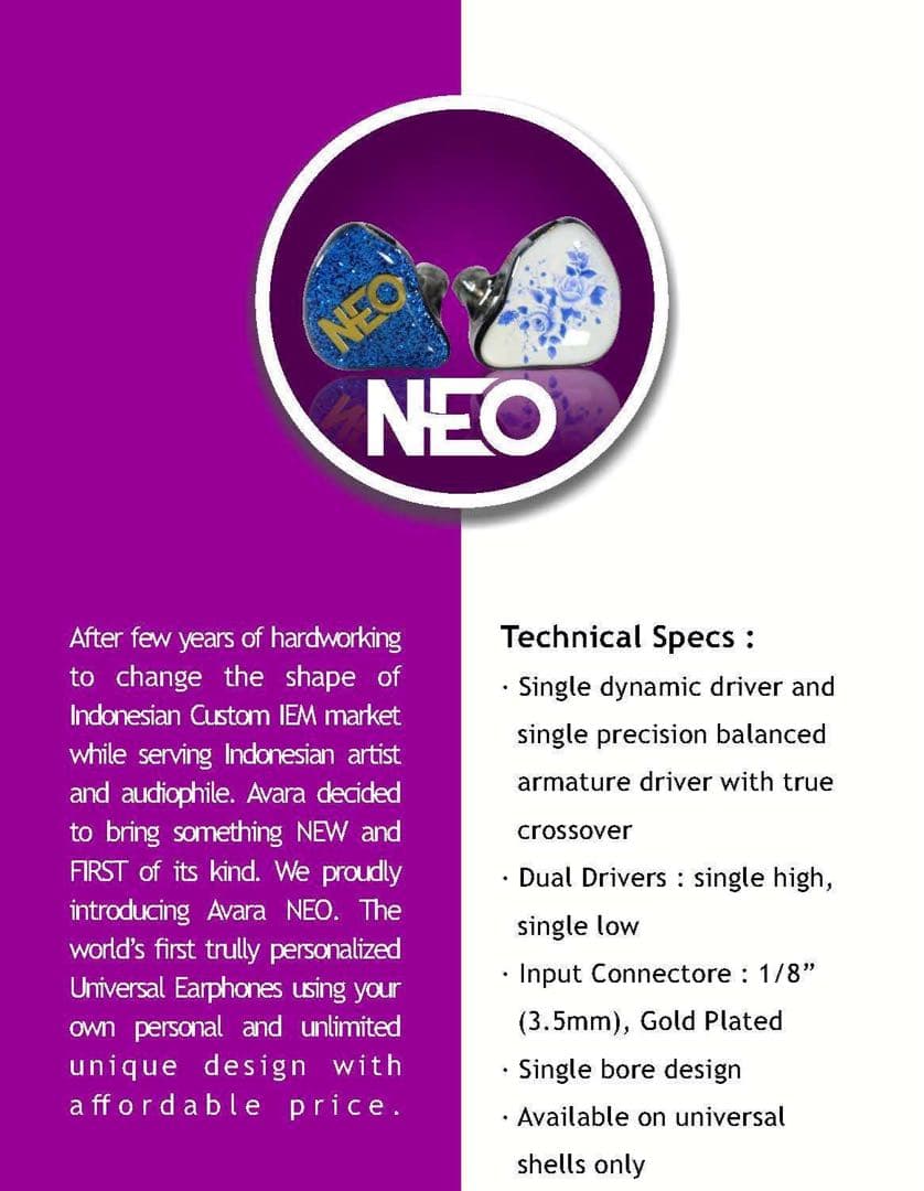 インイヤーモニター、イヤモニ、iem カスタムAVARA NEO <plot5>