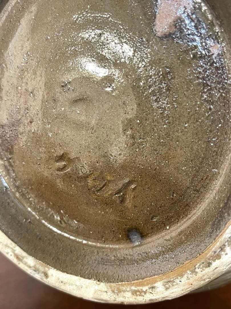 小橋川源慶作 やちむん 壺屋焼花瓶 嘉瓶（ゆしびん）高さ約３４センチ