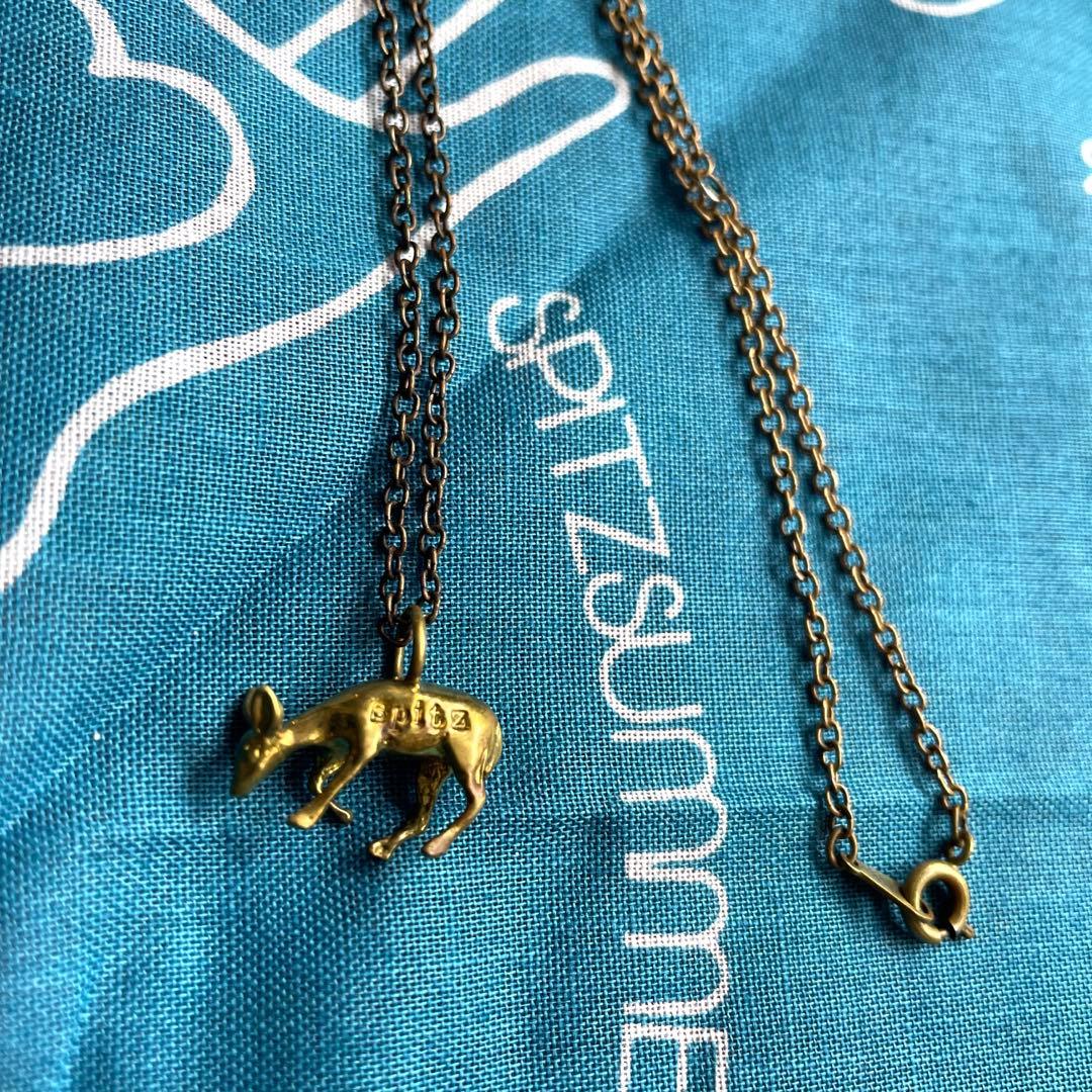 シリアルナンバー付★ バンビ　鹿 ネックレス バッジ　ILA SPITZスピッツ