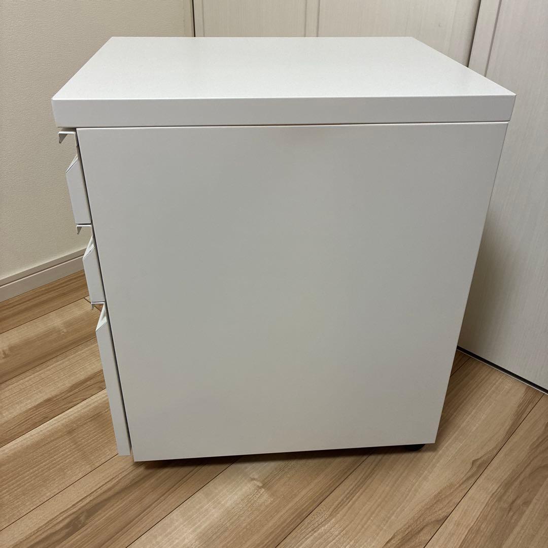 【未使用品】ホワイトデスクワゴン