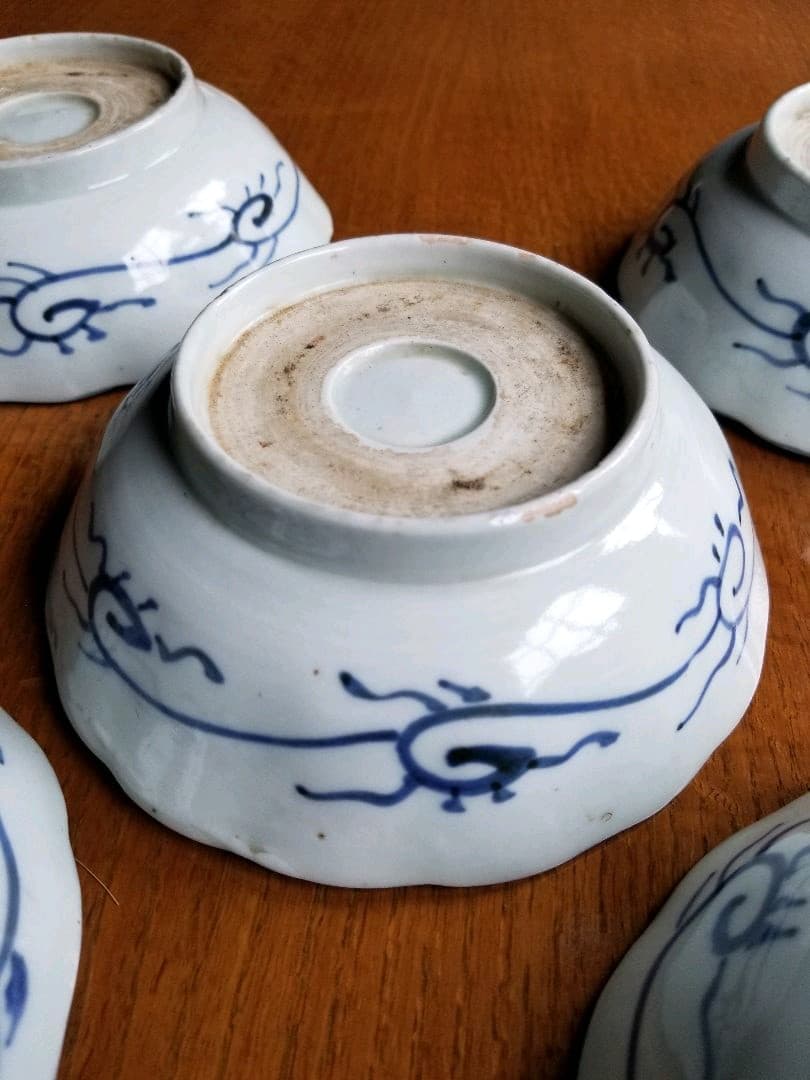 古伊万里（江戸期）◆ 上手のなます皿 ◆ 5枚組