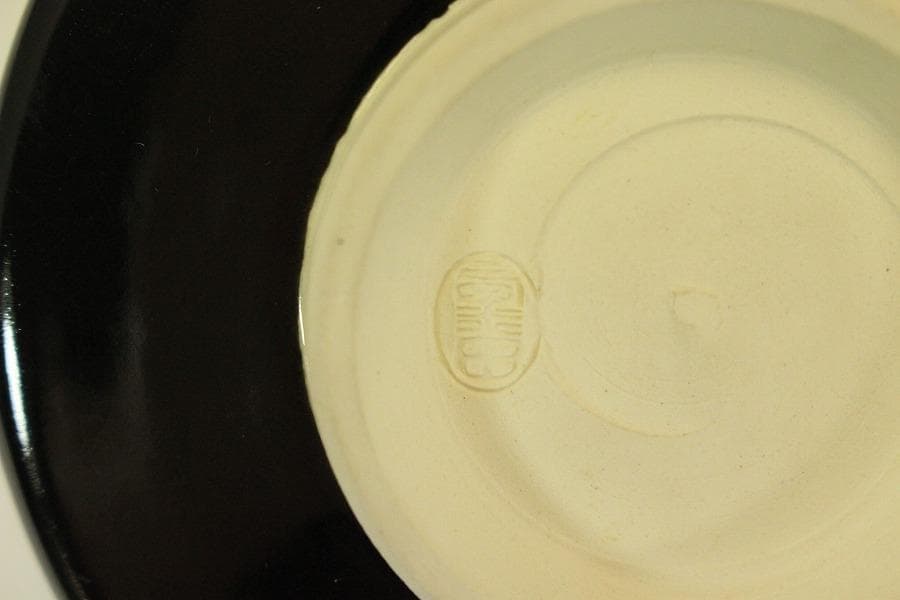 茶道具 福鼡之絵 茶碗 粟田焼 佳山 木箱付(メ1393)