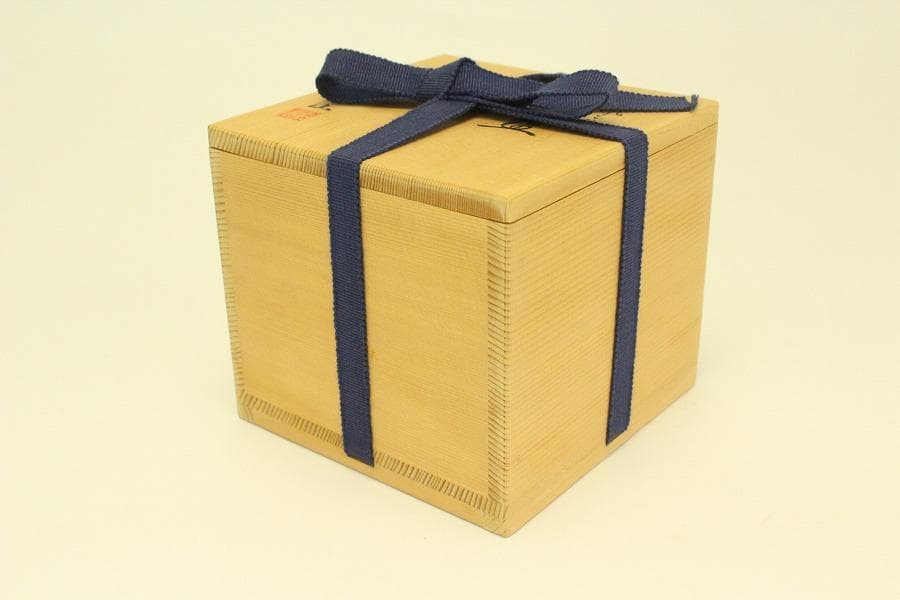 茶道具 福鼡之絵 茶碗 粟田焼 佳山 木箱付(メ1393)