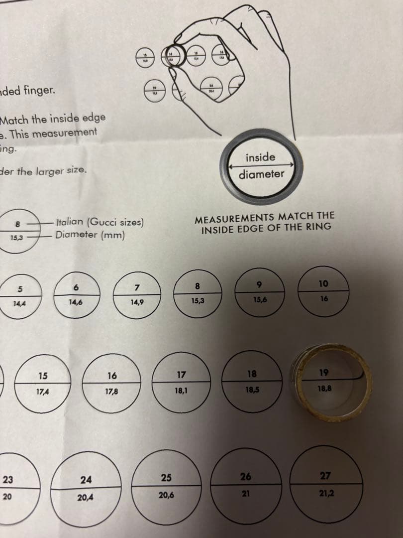 GUCCIシルバーリング