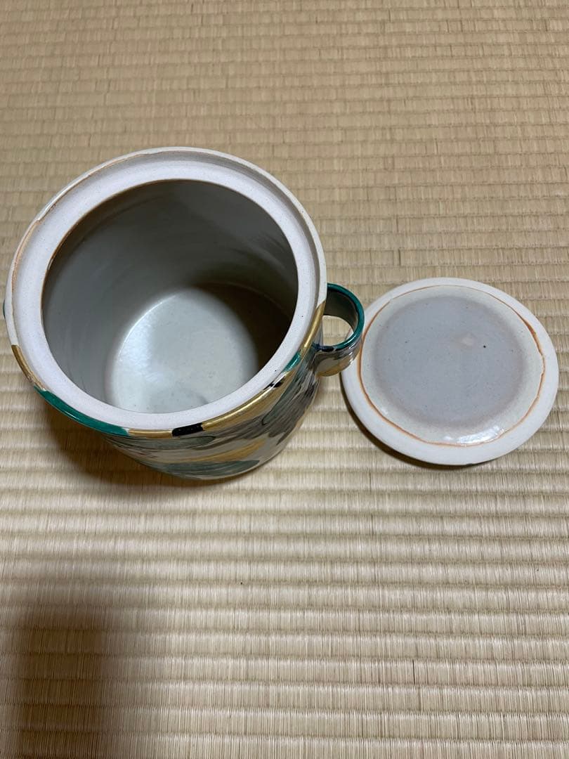 白井半七　水指　乾山写　老松の絵