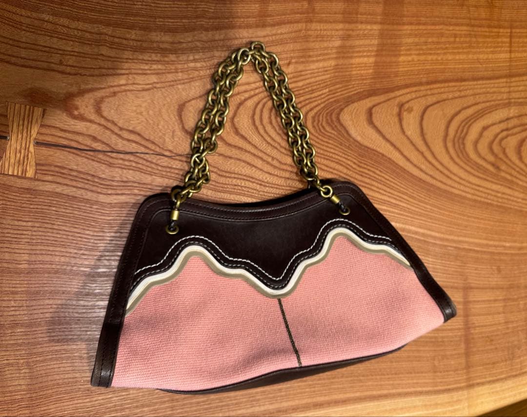 BOTTEGA VENETA 　ハンドバッグ ピンク ブラウン