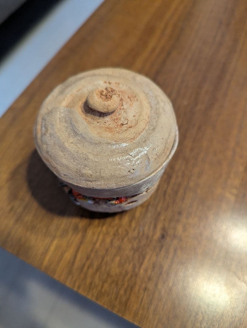 水月焼　湯呑　天神蟹　アンティーク　レトロ　骨董　明治　大正　縁起物