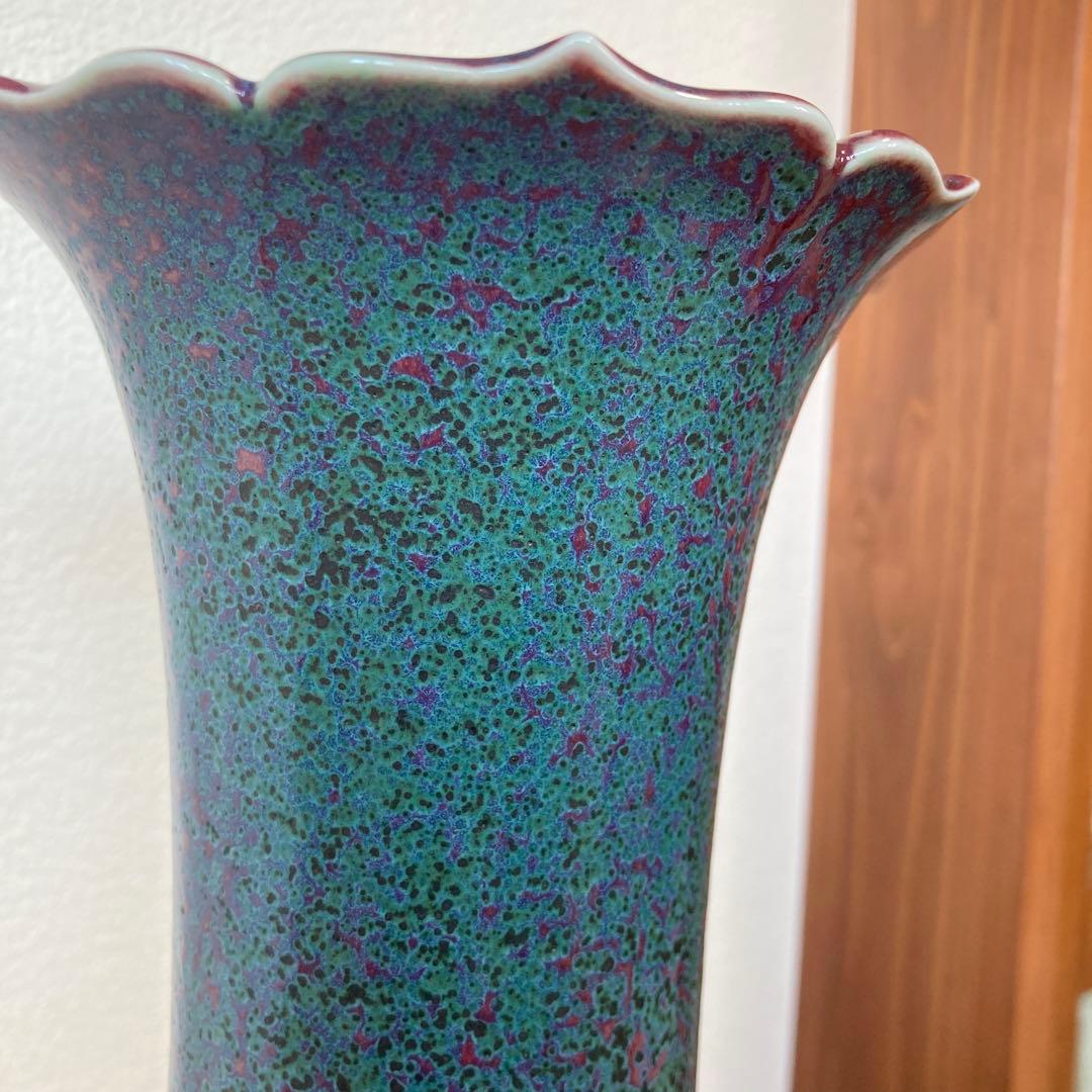 有田焼　四朗窯　紫筒花瓶