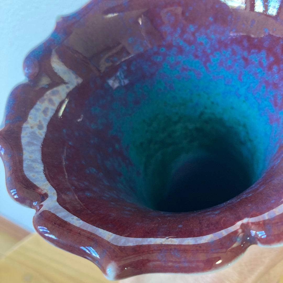 有田焼　四朗窯　紫筒花瓶