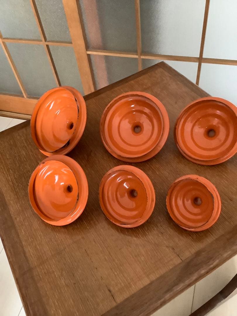 フランス　アンティーク　ホーロー　キャニスターセット　⑤