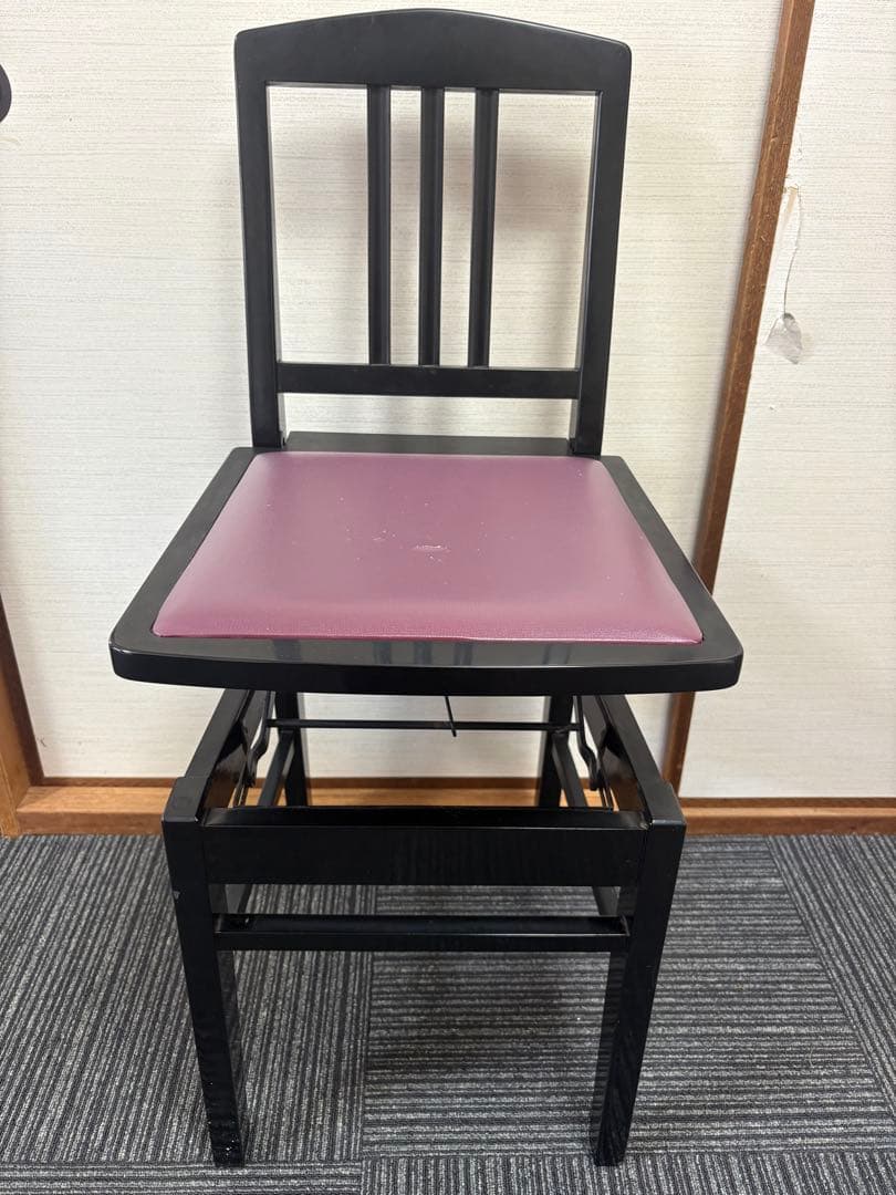 背付き高低自在ピアノ椅子