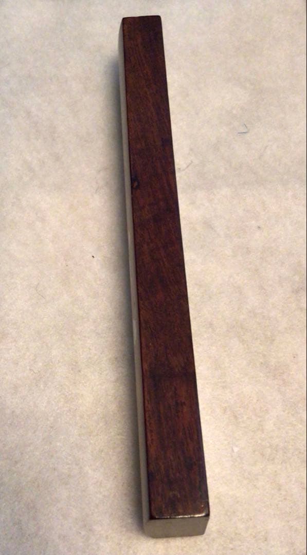 [未使用品]工芸品　文鎮　書文鎮　螺鈿細工　ペーパーウェイト　黒檀　ビンテージ品