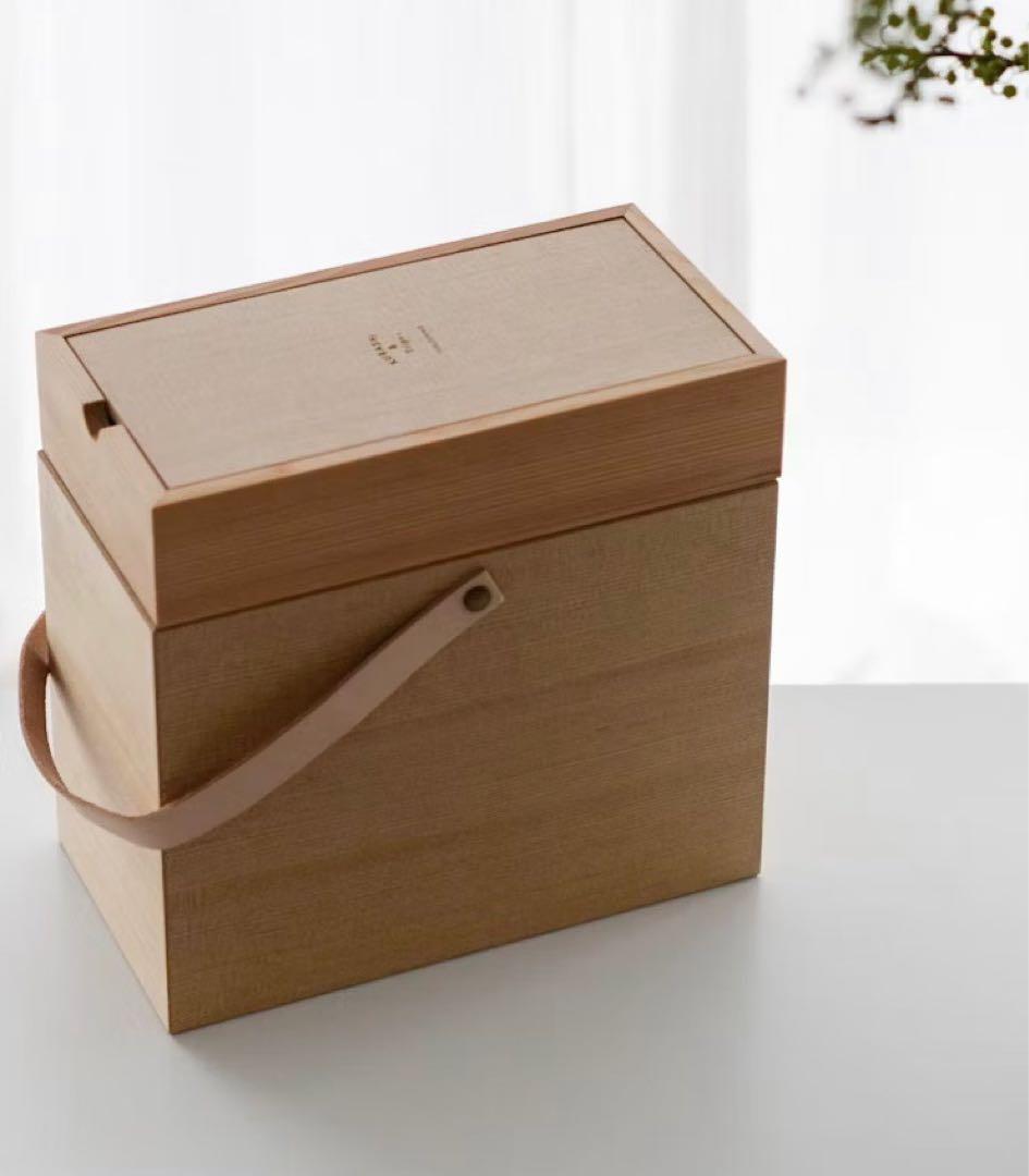 美品　北欧暮らしの道具店　木製ミラー付きメイクボックス