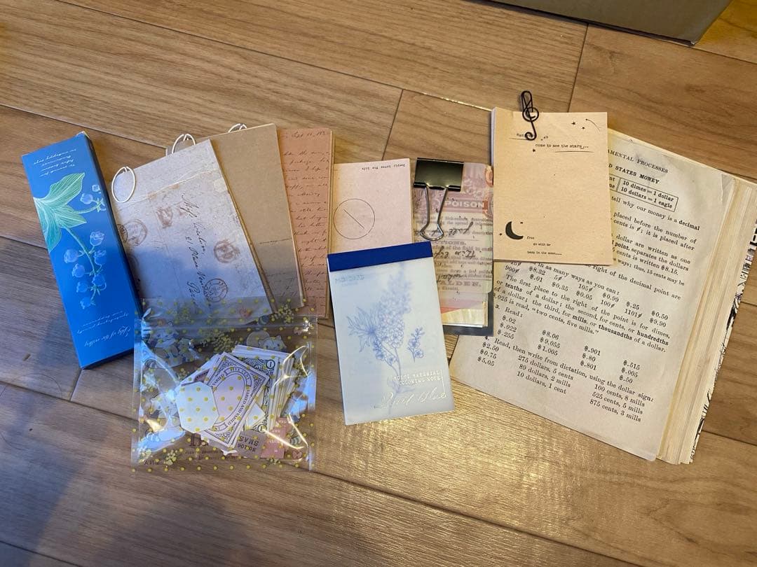 コラージュ　マスキングテープ　海外　フレークシール　　素材　シールまとめ売り