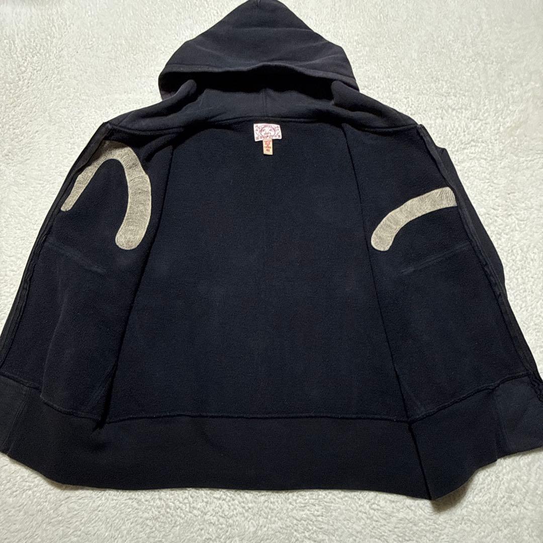 EVISU ジップアップパーカー ブラック40サイズ 刺繍カモメ 大幅値下げ中‼️