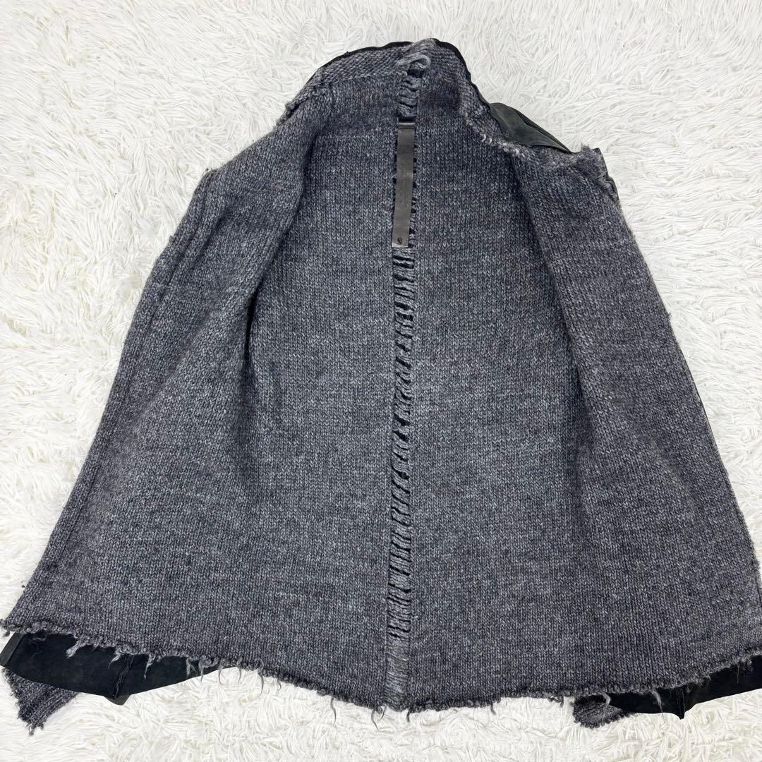 ISAAC SELLAM ラムレザー シングル ライダースジャケット S