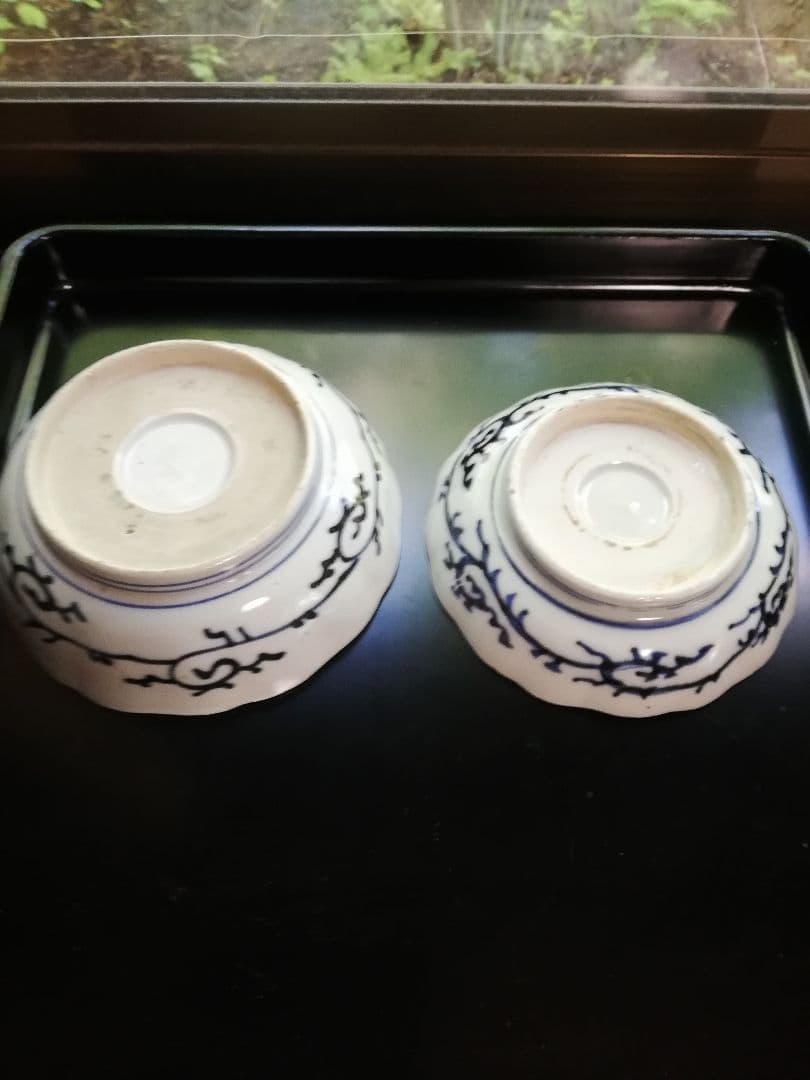 (古伊万里)みじん唐草2枚