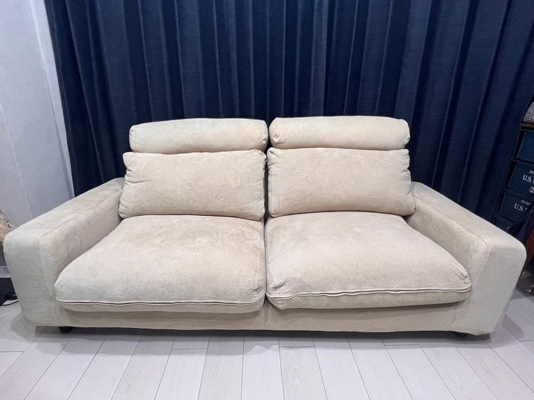 KT 無印良品 2.5シーター ソファ ヘッドレスト付