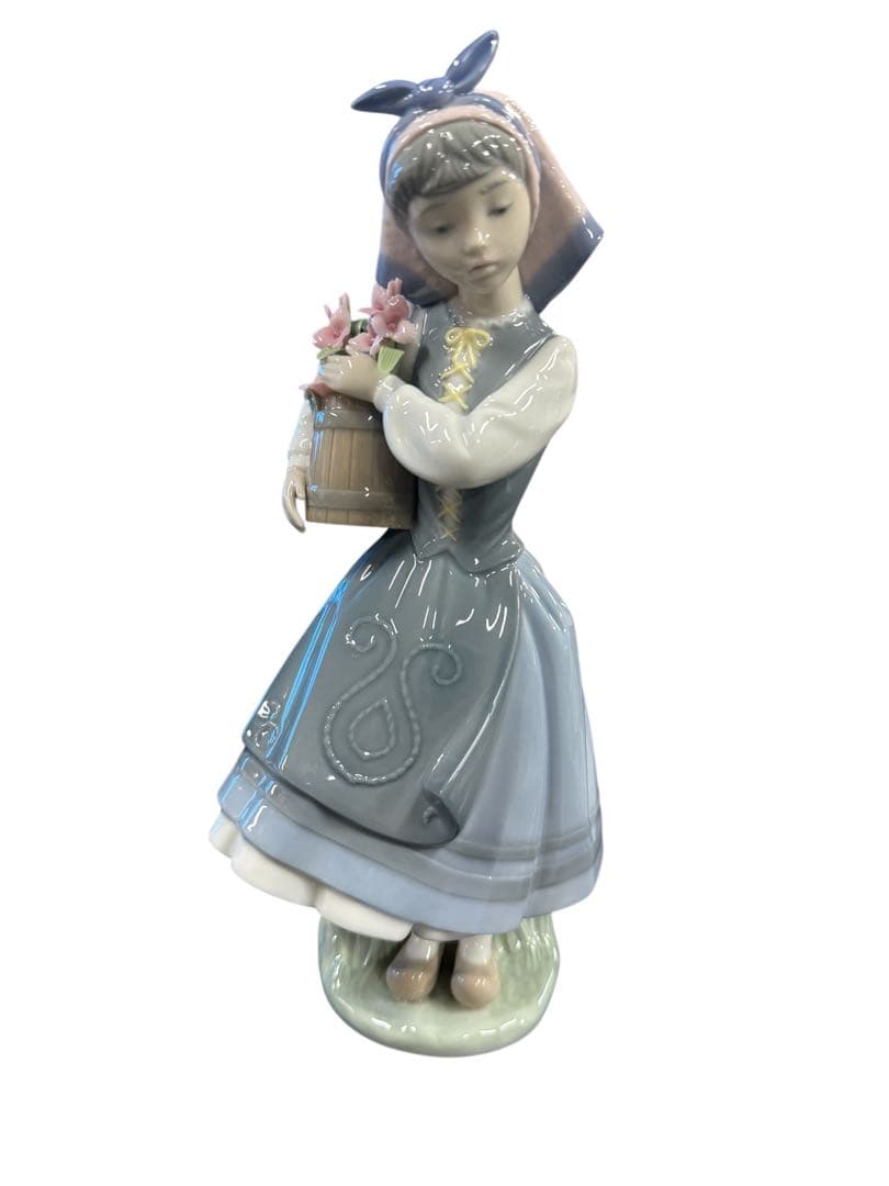 リヤドロ LLADR 1416 大事な花かご少女 花かご フィギュリン 置物