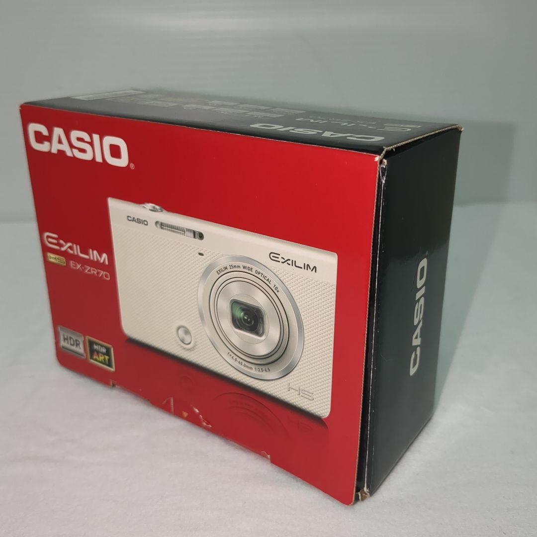CASIO カシオ　EXILIM EX-ZR70 ホワイト　自撮り
