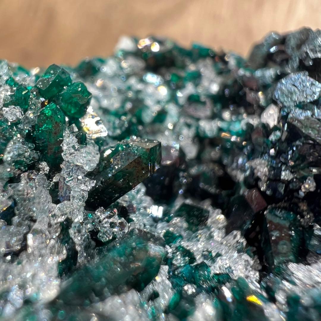 ダイオプテーズ 水晶 共生 鉱物 標本 原石