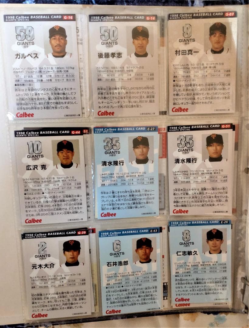 【バラ売り可能】GIANTS　選手カード（サイン入りあり）