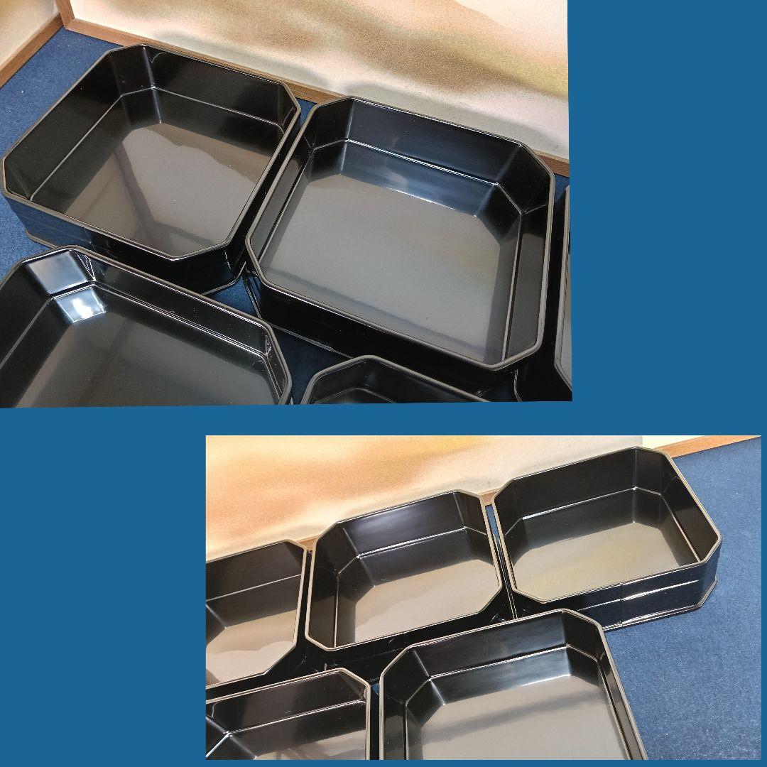 AO7 縁高重 五段重 茶道具 菓子器 懐石 会席 紙箱入 木製漆塗り