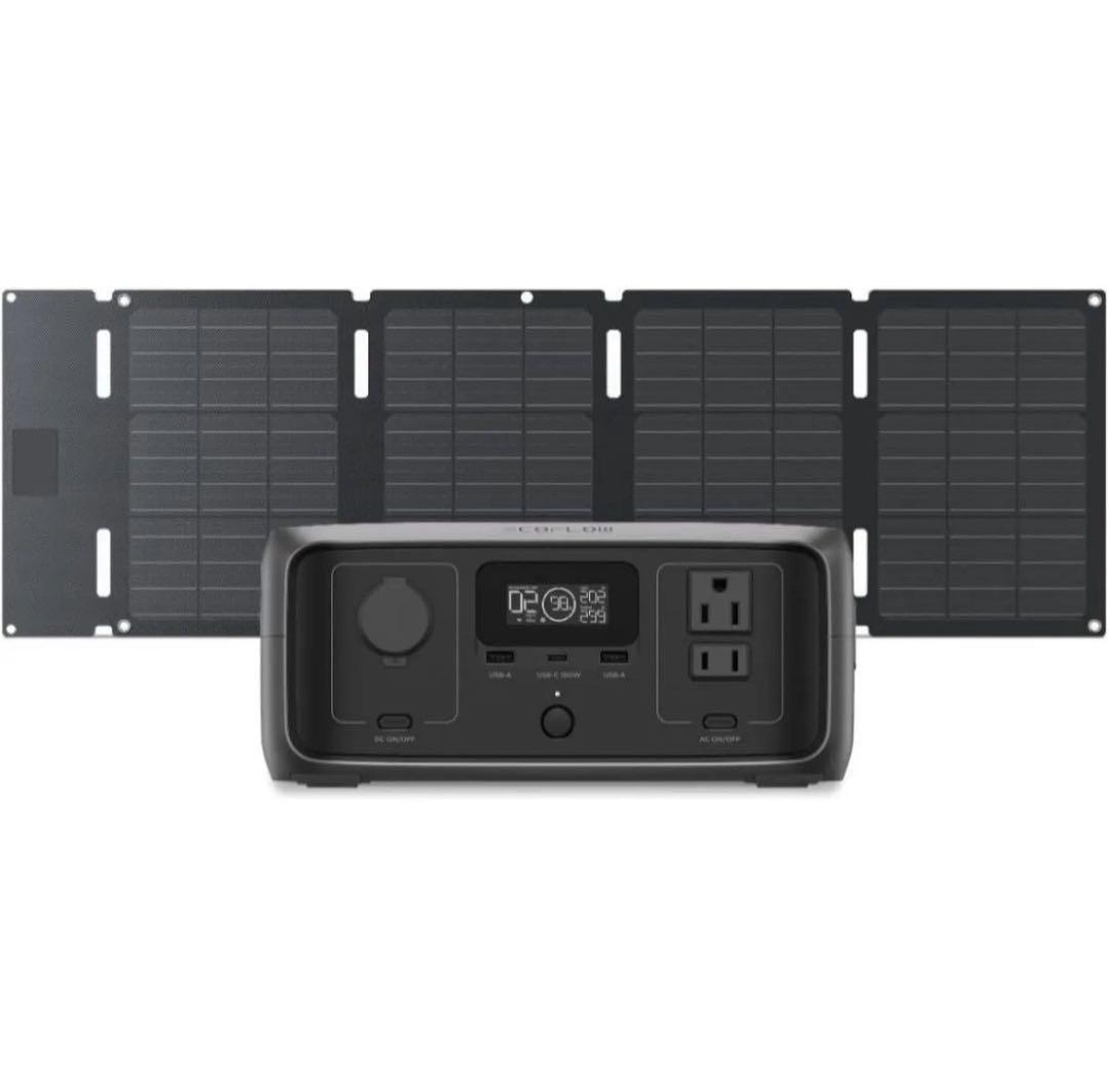 新品 EcoFlow ポータブル電源  3 + 45Wソーラ