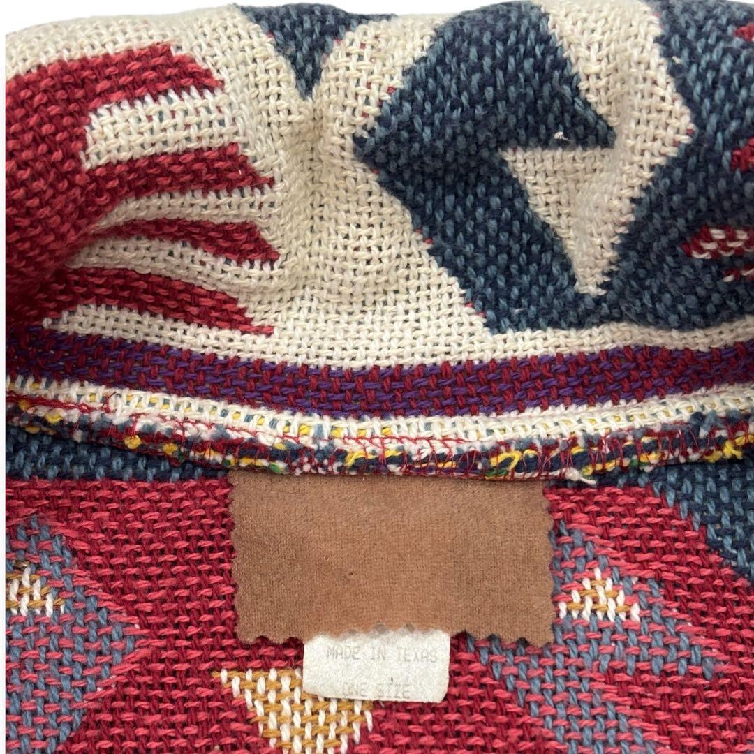 80s-90s●USA製 ネイティブジャケット ラグジャケット ゴブラン織り