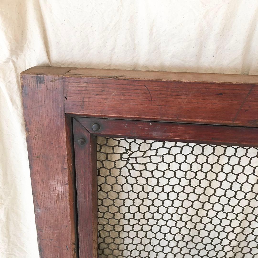 蔵戸 古民具 網付き 建具 昭和レトロ 扉