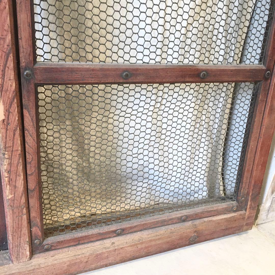 蔵戸 古民具 網付き 建具 昭和レトロ 扉
