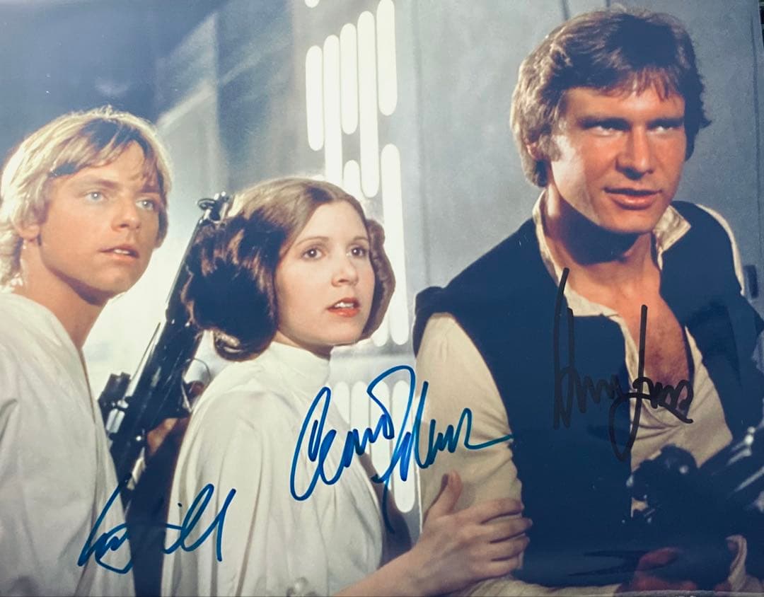 スター・ウォーズ ハリソン・フォード マーク・ハミル　他3人 直筆サイン入り写真
